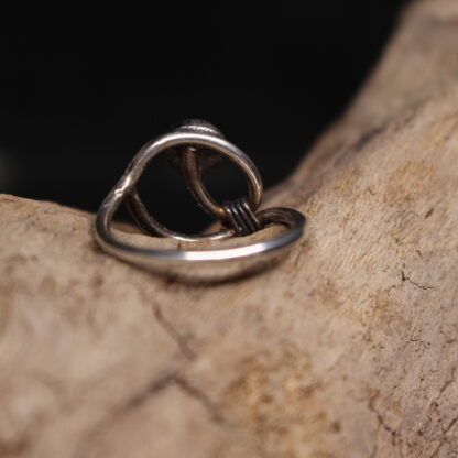 Dew Drop- Solid Sterling Silver and Copper with Tourmalinated Quartz Gemstone - Image 4