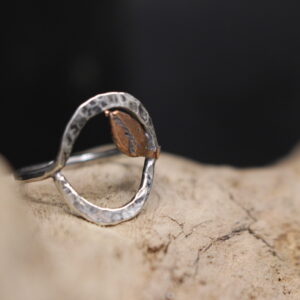 Lovely Leaf- Solid Sterling Silver and Copper