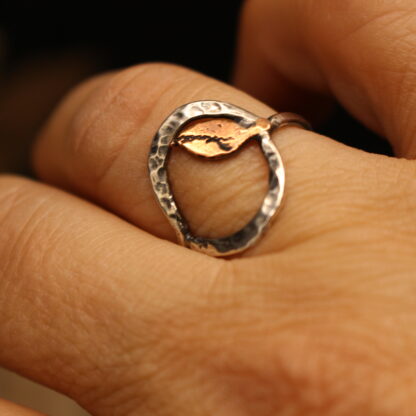 Lovely Leaf- Solid Sterling Silver and Copper - Image 5