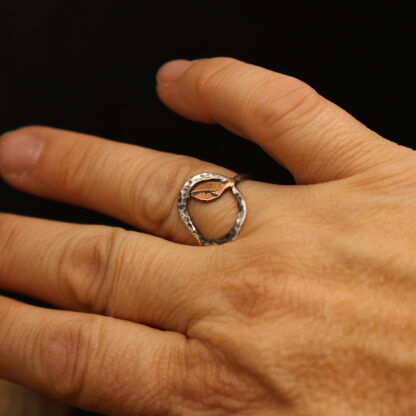 Lovely Leaf- Solid Sterling Silver and Copper - Image 6