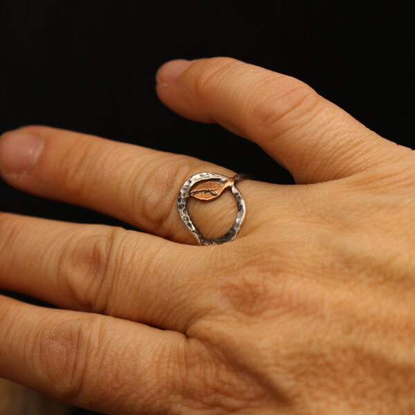 Lovely Leaf- Solid Sterling Silver and Copper - Image 6