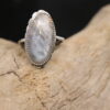 Oceans Inside- Solid Fine Silver and Rainbow Moonstone - Image 2