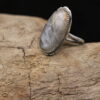 Oceans Inside- Solid Fine Silver and Rainbow Moonstone - Image 3