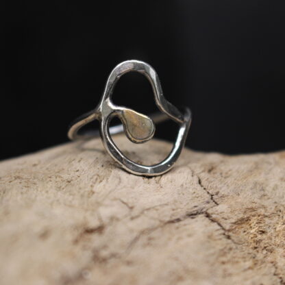 Inwards- Solid Fine Silver Statement Ring - Image 2