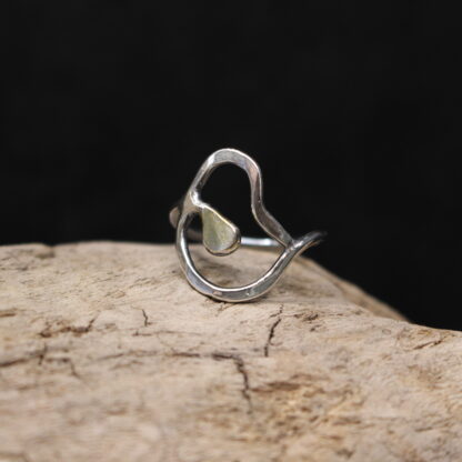 Inwards- Solid Fine Silver Statement Ring - Image 3