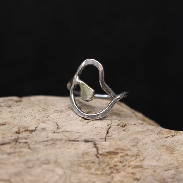 Inwards- Solid Fine Silver Statement Ring - Image 3