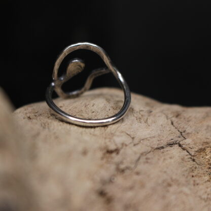 Inwards- Solid Fine Silver Statement Ring - Image 4