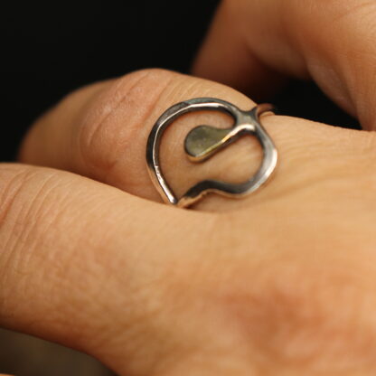 Inwards- Solid Fine Silver Statement Ring - Image 5