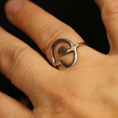 Inwards- Solid Fine Silver Statement Ring - Image 6