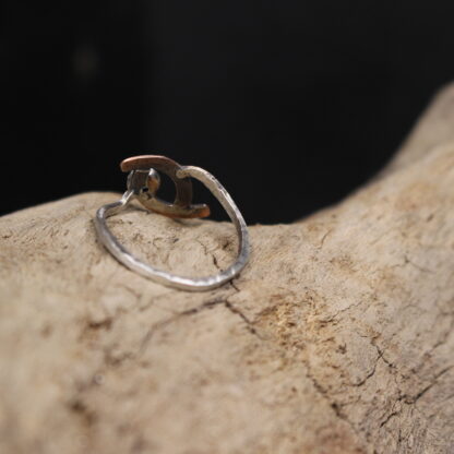 Blue and True- Solid Sterling Silver, Copper and Apatite Gemstone - Image 2