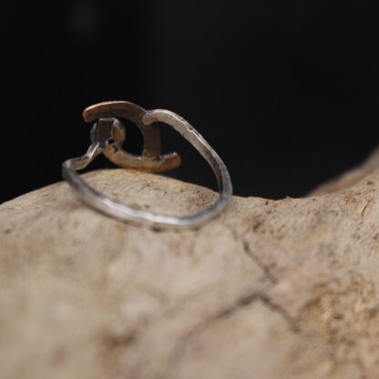 Blue and True- Solid Sterling Silver, Copper and Apatite Gemstone - Image 3