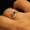 Blue and True- Solid Sterling Silver, Copper and Apatite Gemstone - Image 5
