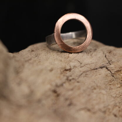 Oh! - Solid Sterling Silver and Copper Statement Ring - Image 4