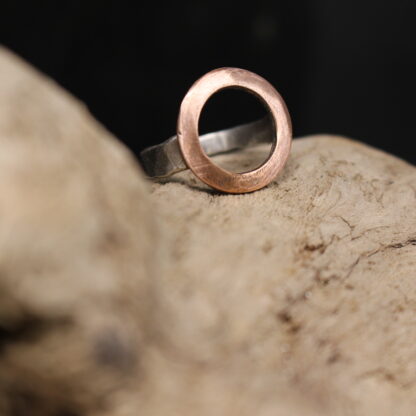 Oh! - Solid Sterling Silver and Copper Statement Ring - Image 2
