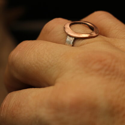 Oh! - Solid Sterling Silver and Copper Statement Ring - Image 8