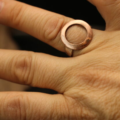 Oh! - Solid Sterling Silver and Copper Statement Ring - Image 9