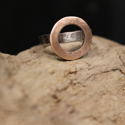 Oh! - Solid Sterling Silver and Copper Statement Ring
