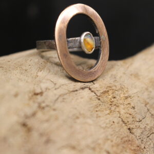 Coat of Arms- Solid Sterling Silver, Copper and Ethiopian Opal.
