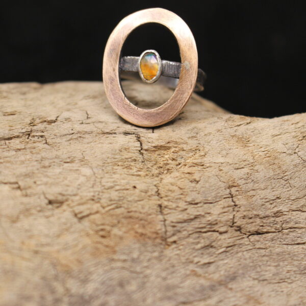 Coat of Arms- Solid Sterling Silver, Copper and Ethiopian Opal. - Image 2