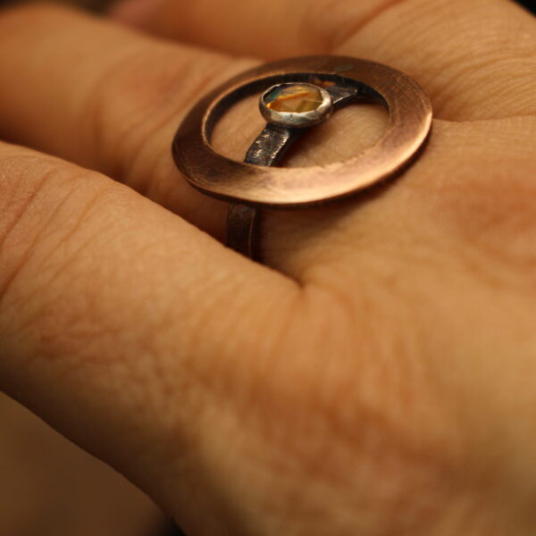 Coat of Arms- Solid Sterling Silver, Copper and Ethiopian Opal. - Image 5