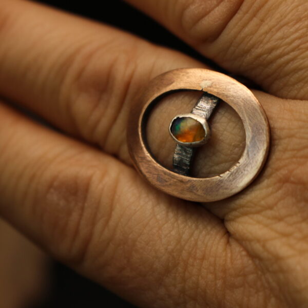 Coat of Arms- Solid Sterling Silver, Copper and Ethiopian Opal. - Image 6