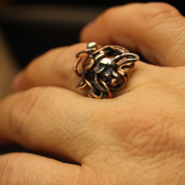 Ivy - Free Flow Design Solid Sterling Silver & Copper - Image 5