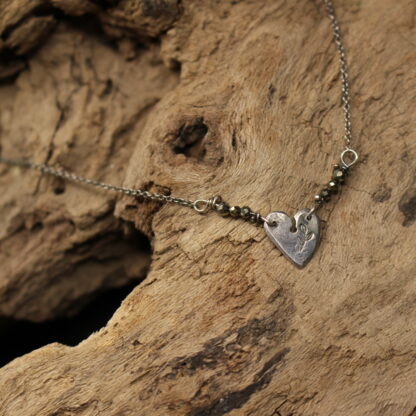 My Heart Grows - Sterling Silver, Copper and Gemstone Beads Necklace. - Image 3