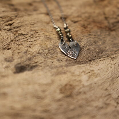My Heart Grows - Sterling Silver, Copper and Gemstone Beads Necklace. - Image 2
