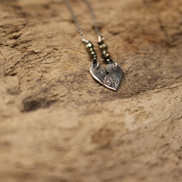 My Heart Grows - Sterling Silver, Copper and Gemstone Beads Necklace. - Image 2