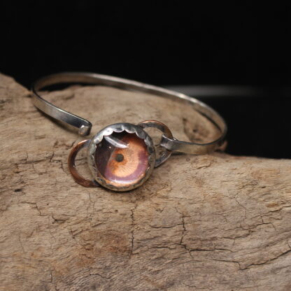 Perfect Vision - Copper, Sterling Silver and Clear Quartz Bracelet. - Image 2