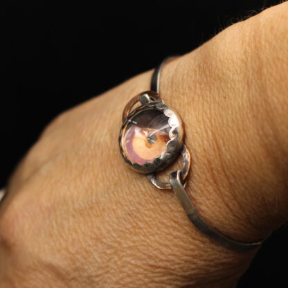 Perfect Vision - Copper, Sterling Silver and Clear Quartz Bracelet. - Image 5