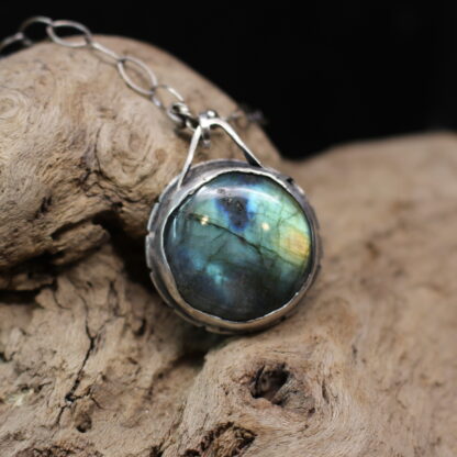 Zen Bleau- Sterling Silver and Blue Labradorite Necklace - Image 6