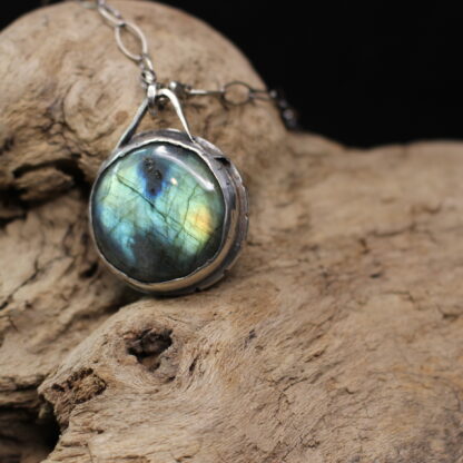 Zen Bleau- Sterling Silver and Blue Labradorite Necklace