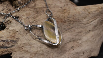 Citrous Glowing Heart - Sterling Silver and Citrine Gemstone Necklace - Image 5