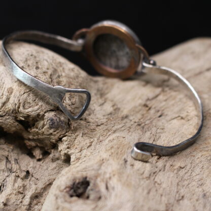 Coral Ode - Sterling Silver and Black Fossil Coral Bracelet. - Image 4