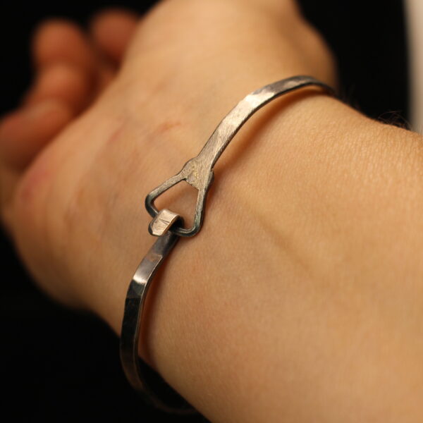 Coral Ode - Sterling Silver and Black Fossil Coral Bracelet. - Image 6
