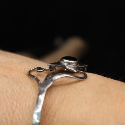 Black Ivy in Bloom - Sterling Silver and Onyx Bracelet. - Image 8