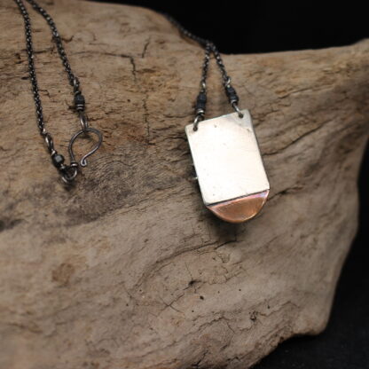 Rapunzel In Love - Sterling Silver, Copper and Pink Andean Opal Necklace - Image 3