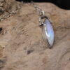 Magnetic Moonstone - Sterling Silver and Rainbow Moonstone Gemstone Necklace - Image 2