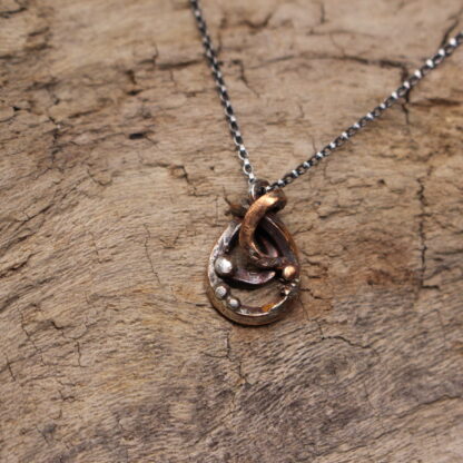 Sweet Fig - Sterling Silver and Copper Necklace