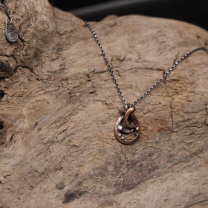 Sweet Fig - Sterling Silver and Copper Necklace - Image 2