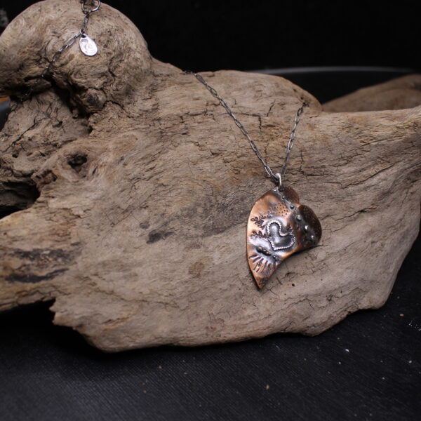 Queen of Broken Hearts - Sterling Silver and Copper Necklace - Image 2