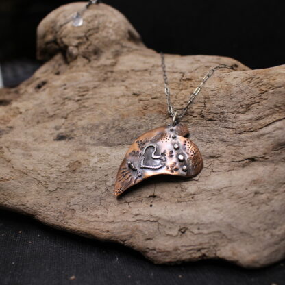 Queen of Broken Hearts - Sterling Silver and Copper Necklace - Image 4