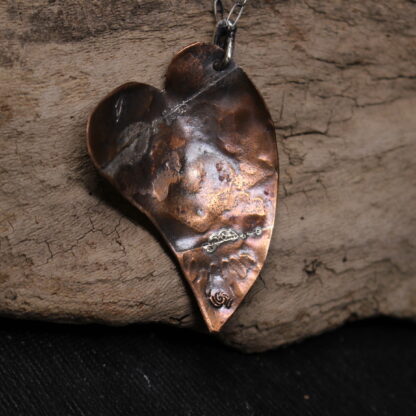 Queen of Broken Hearts - Sterling Silver and Copper Necklace - Image 7