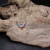 Fountain of Light- Sterling Silver, Copper and Orange Carnelian Agate Necklace - Image 3
