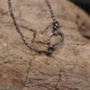 Fountain of Light- Sterling Silver, Copper and Orange Carnelian Agate Necklace - Image 7
