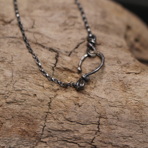 Fountain of Light- Sterling Silver, Copper and Orange Carnelian Agate Necklace - Image 7