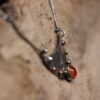 Fountain of Light- Sterling Silver, Copper and Orange Carnelian Agate Necklace - Image 8