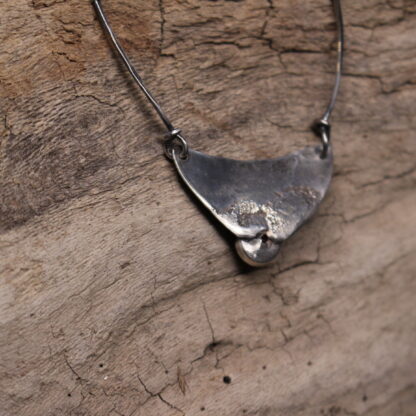 Fountain of Light- Sterling Silver, Copper and Orange Carnelian Agate Necklace - Image 11