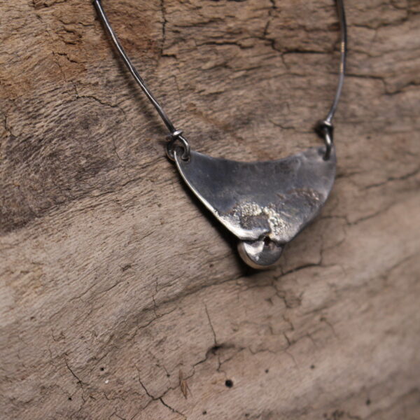 Fountain of Light- Sterling Silver, Copper and Orange Carnelian Agate Necklace - Image 11